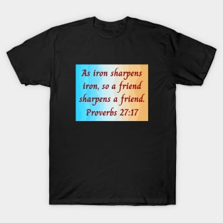 Bible Verse Proverbs 27:17 T-Shirt